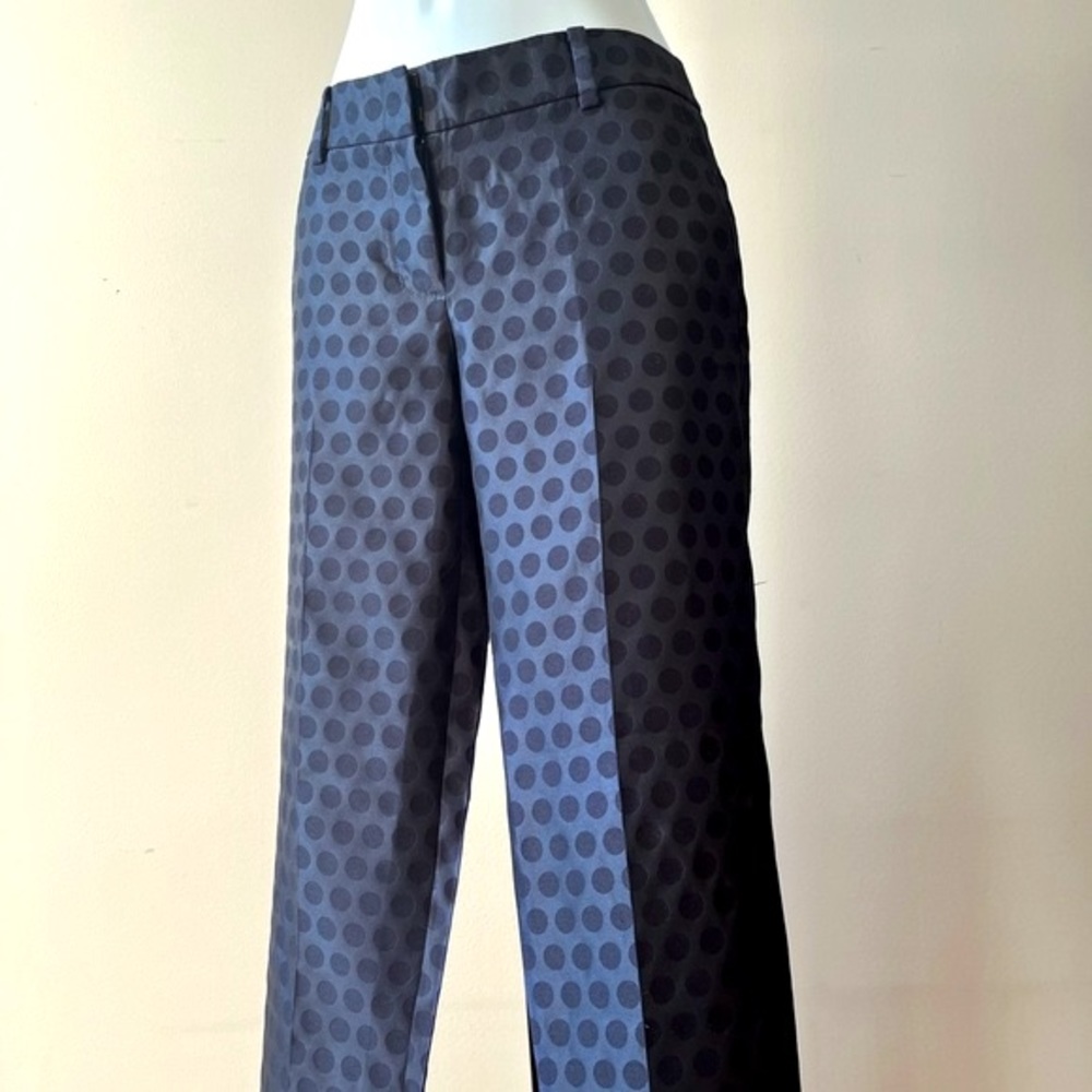 J Crew Navy Blue Polka Dot City Fit Skimmer Pants Trousers Size 0